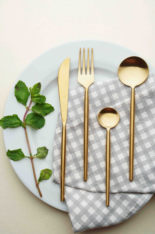 Folkstorys - Gold finished Cutlery