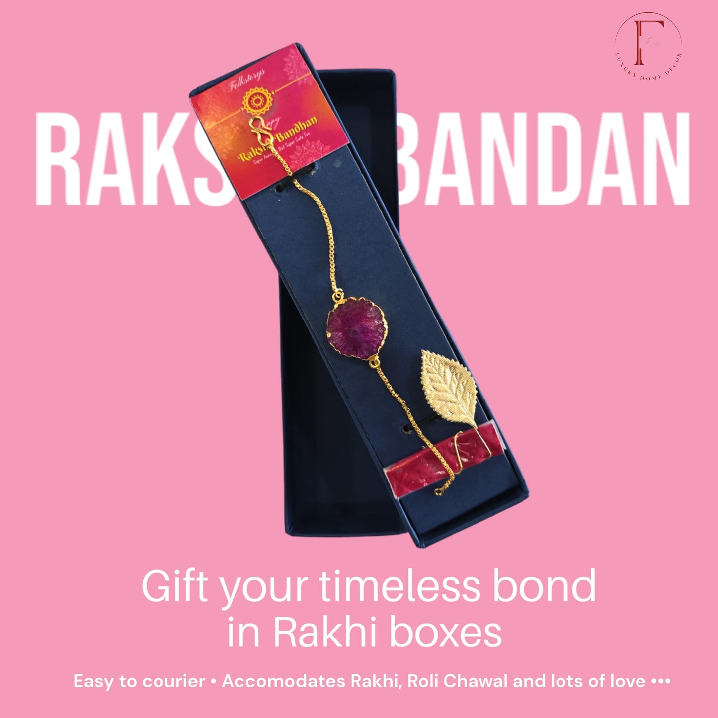 Amethyst Gemstone Rakhi