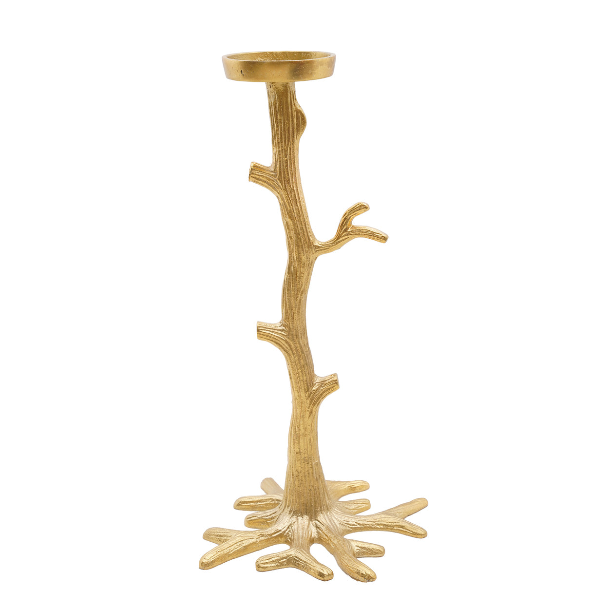 Golden Shoot Metal Candleholder