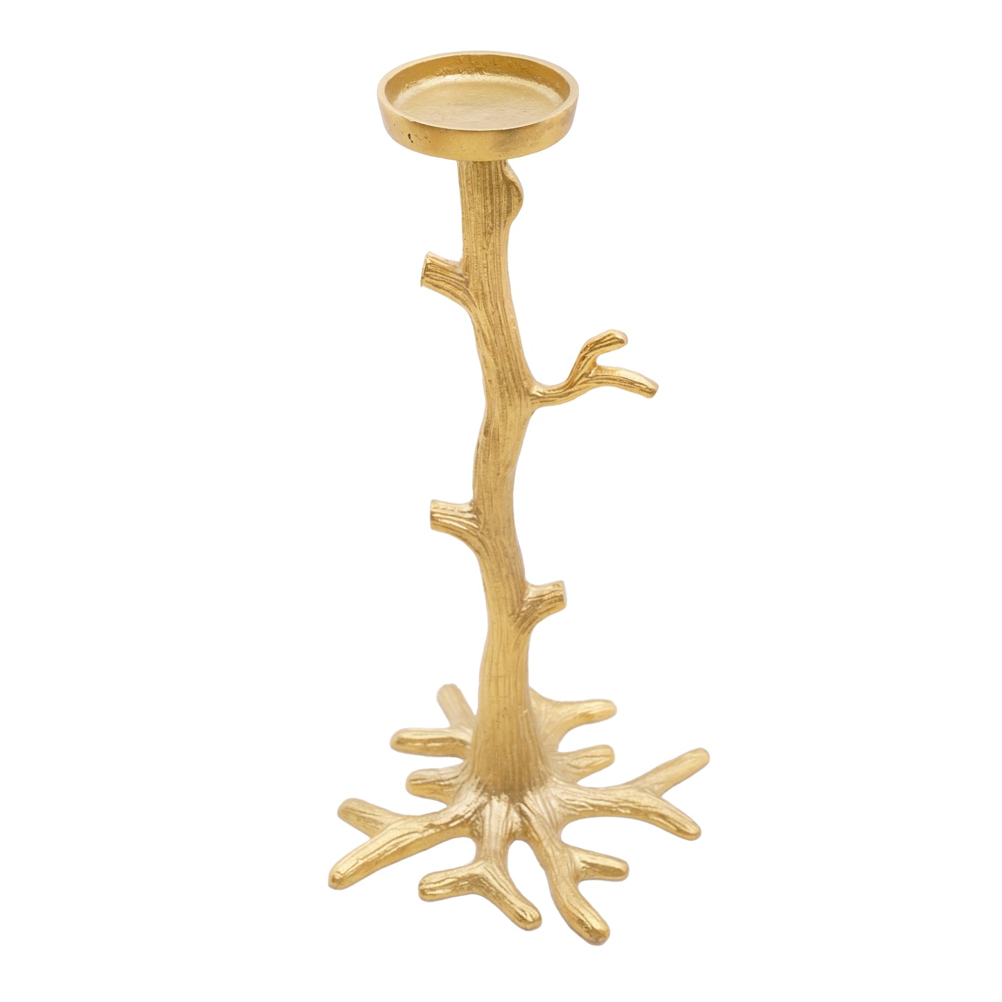 Golden Shoot Metal Candleholder