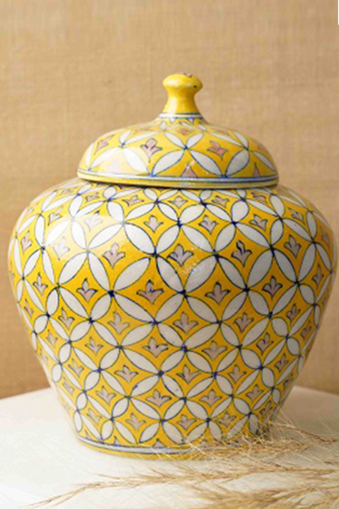 Garden Handpainted Jar with Lid