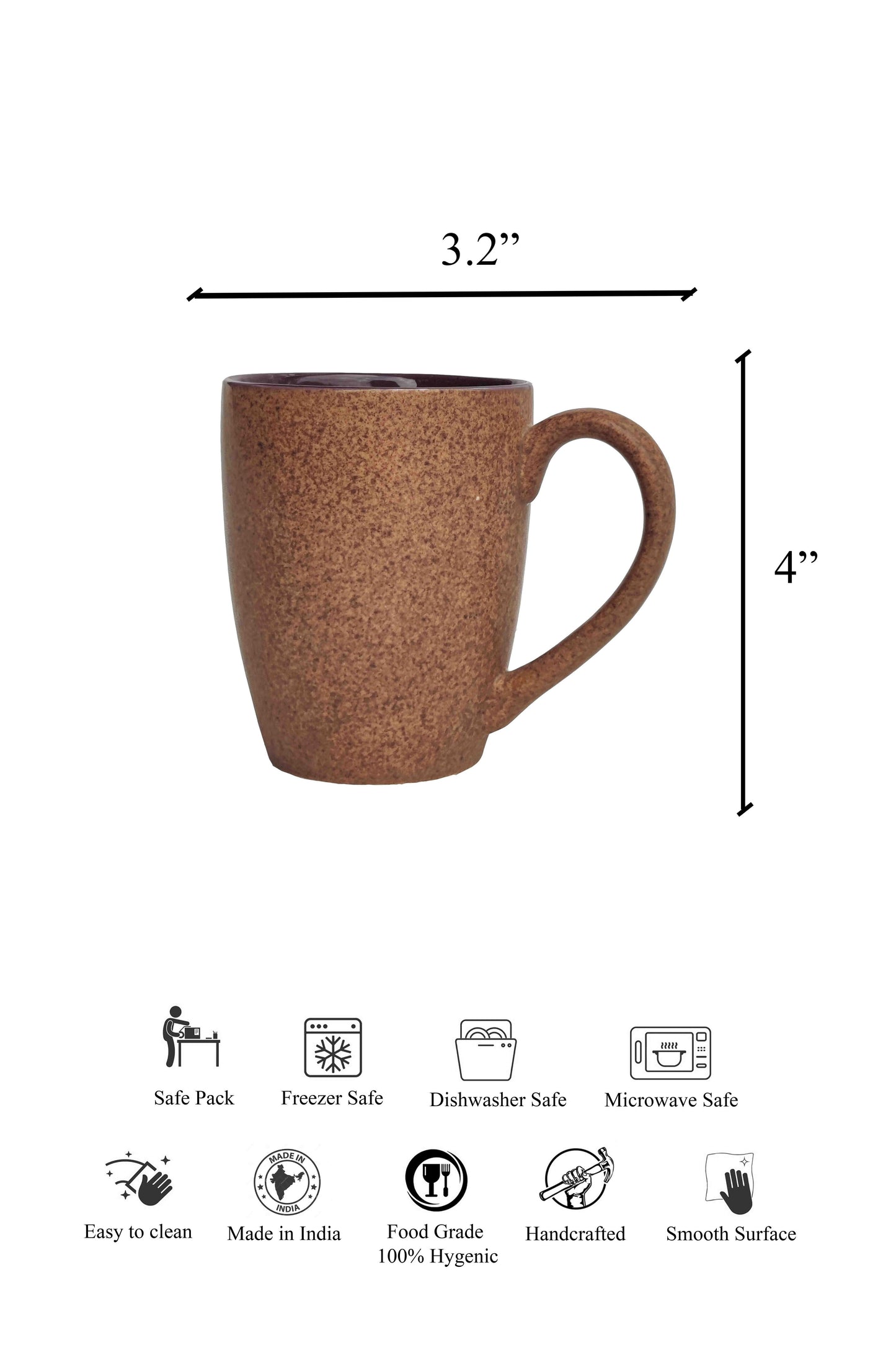 Brown Grained Mugs