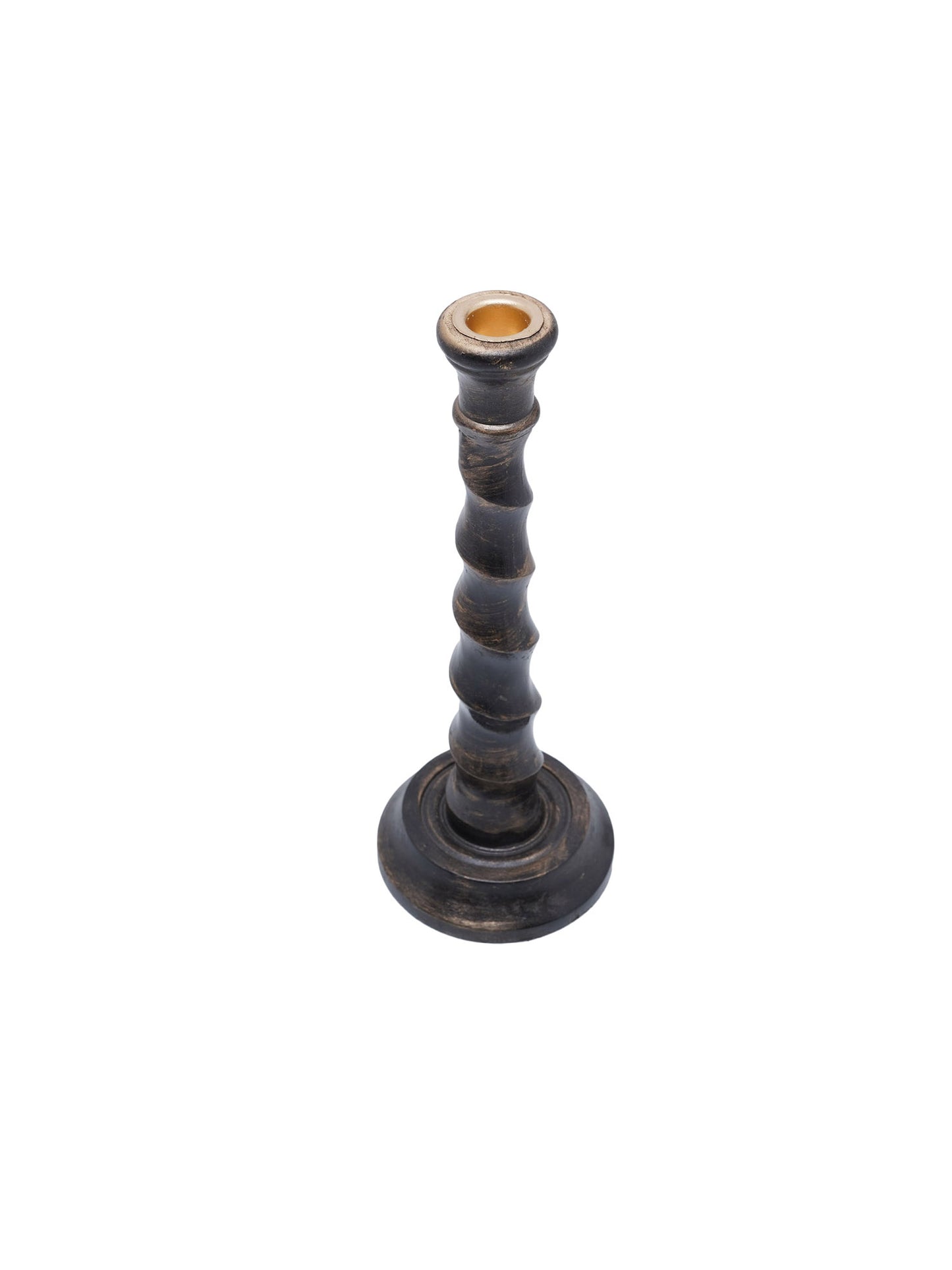 Linear Bark Candle Holder