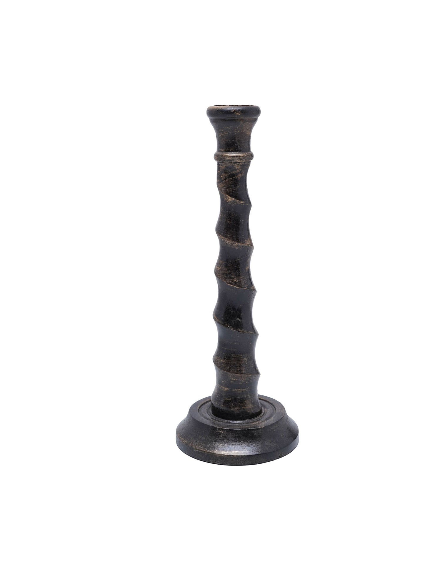 Linear Bark Candle Holder