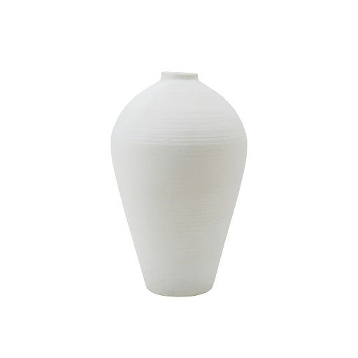 Amphora white ceramic vase