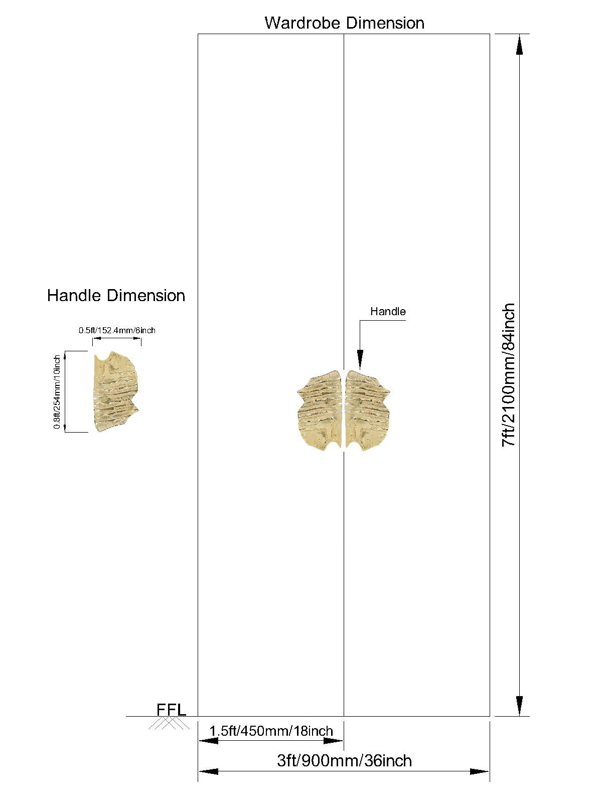 Fossil Wardrobe Door Handle-Door Handles & Knobs-Folkstorys