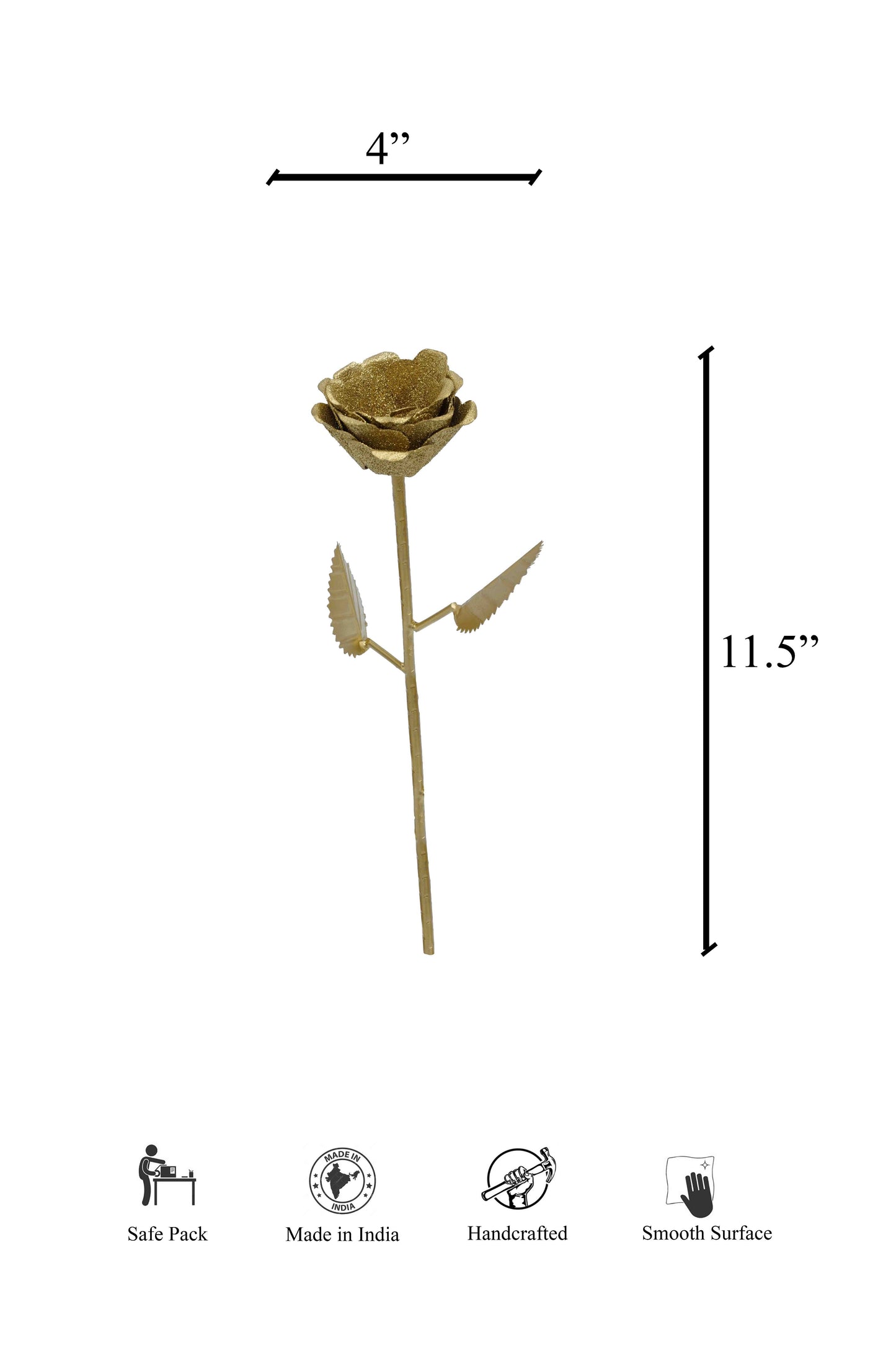 Metal Gold Rose Small