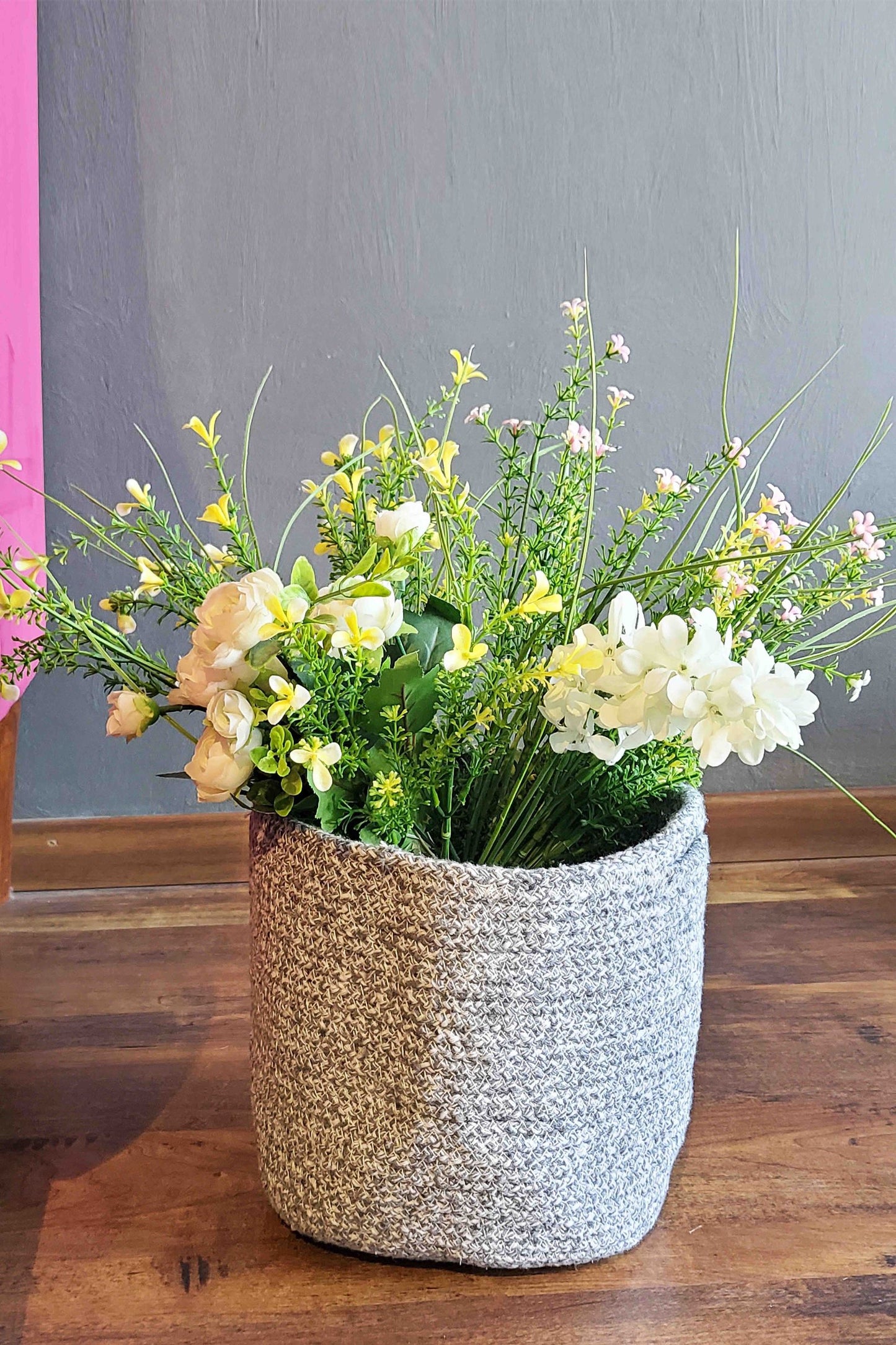 Grey Planter Basket