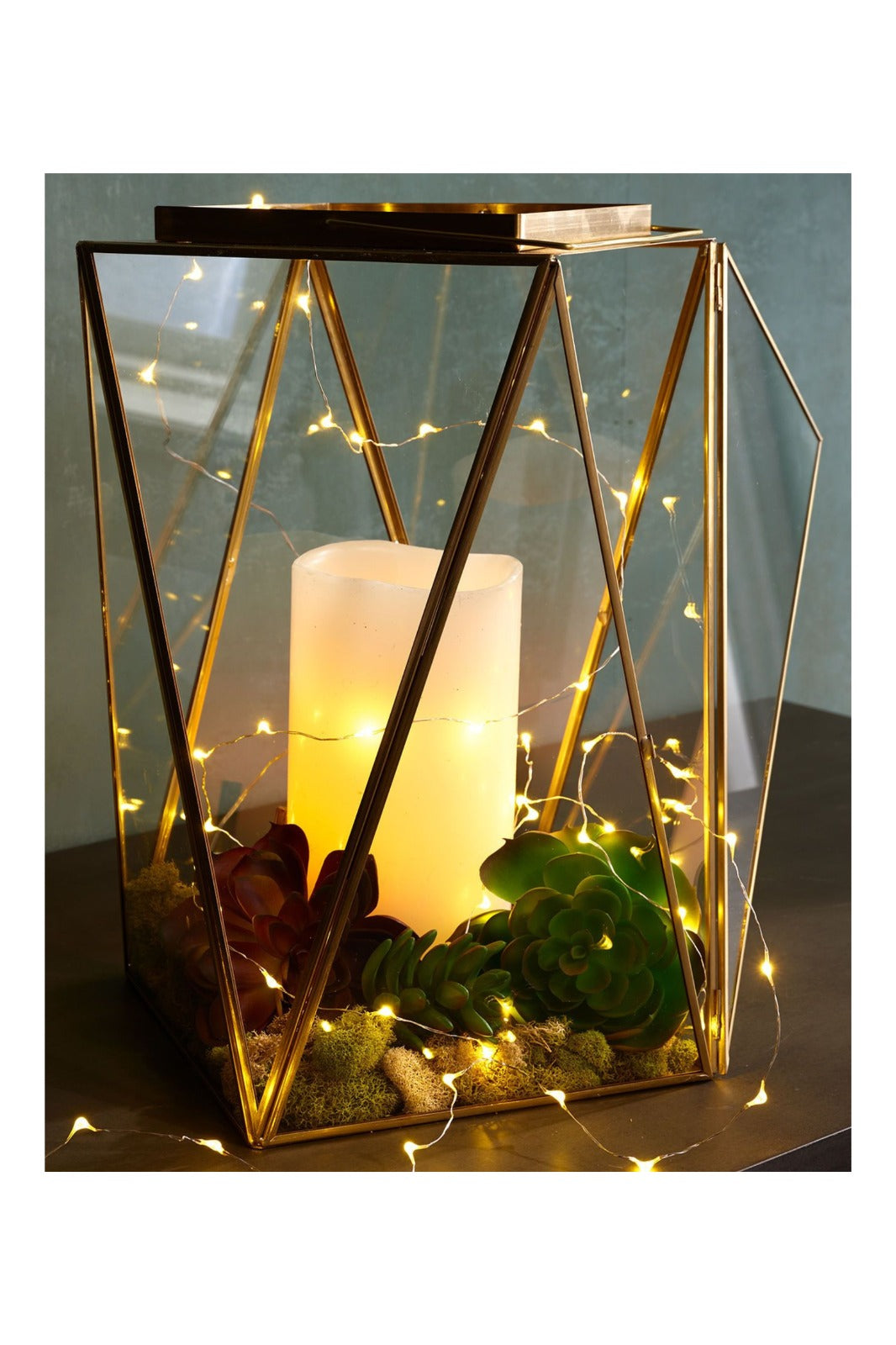 Brass Gold Lattice Lanterns