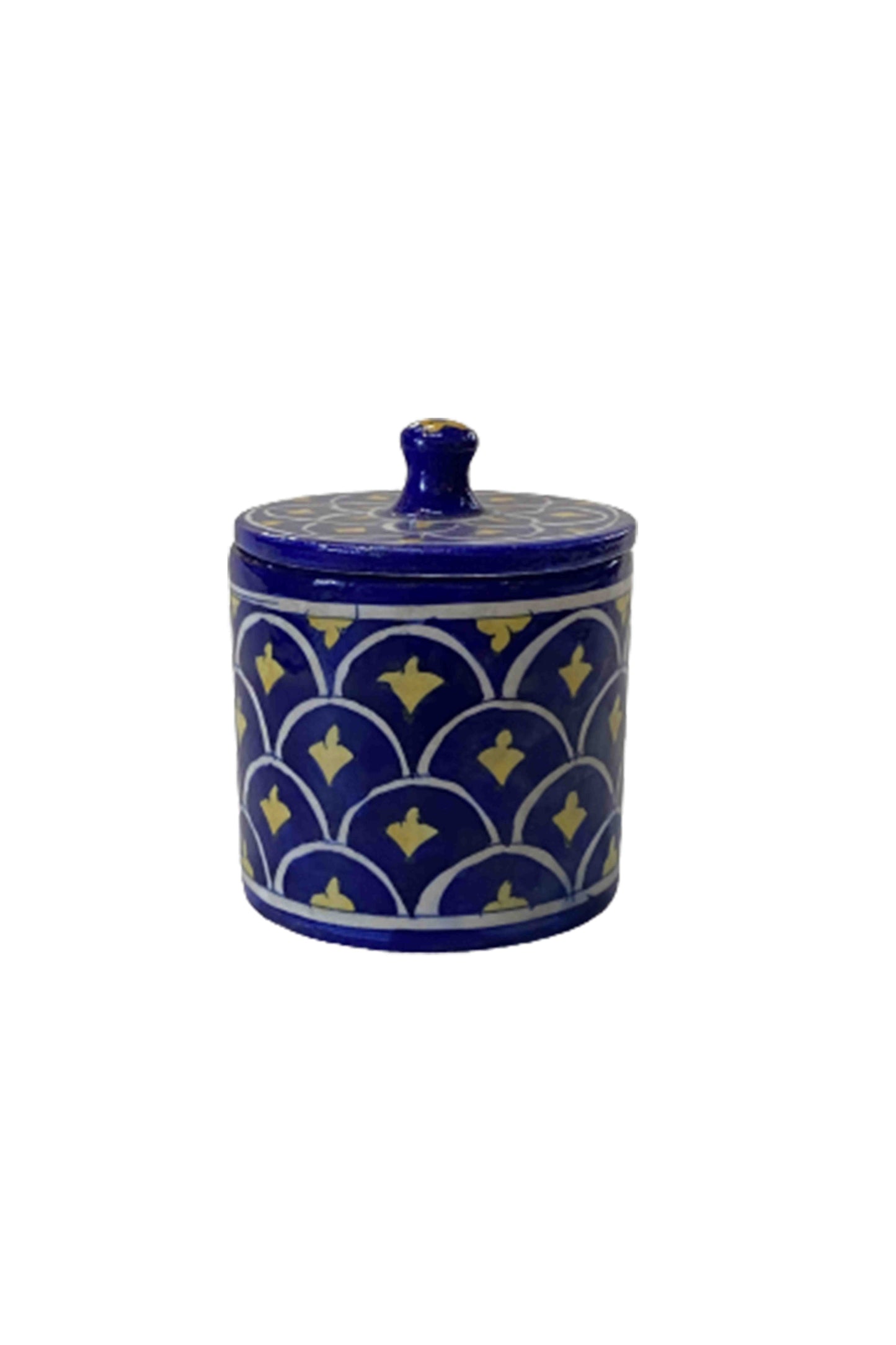 Mandana Indigo Vase with Lid