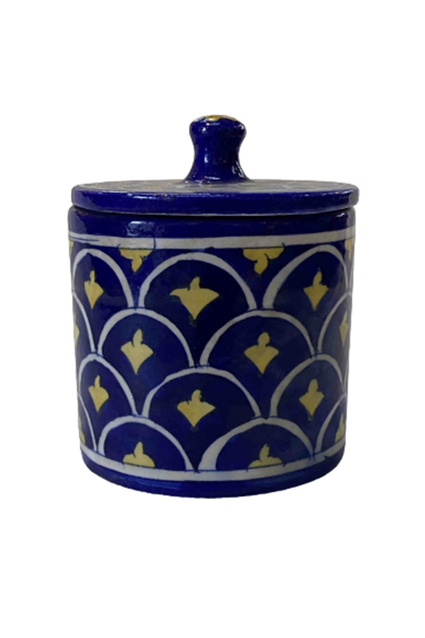 Mandana Indigo Vase with Lid