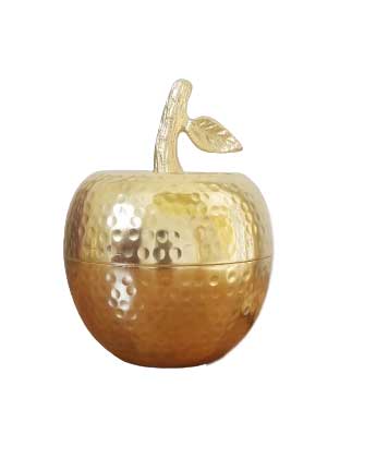 Gold Apple Storage Jar