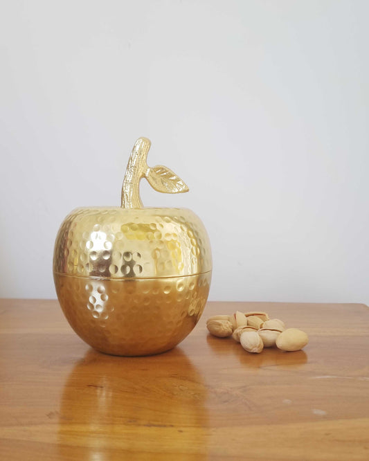 Gold Apple Storage Jar