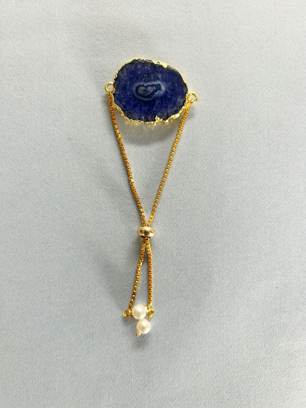 Azure Gemstone Rakhi Bracelet