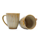 Folkstorys - Golden Rod Mugs with Gold Minimal Coasters Set of 2