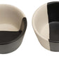 Monochrome 250ml White & Black Ceramic (Set of 2) Dinner Bowl