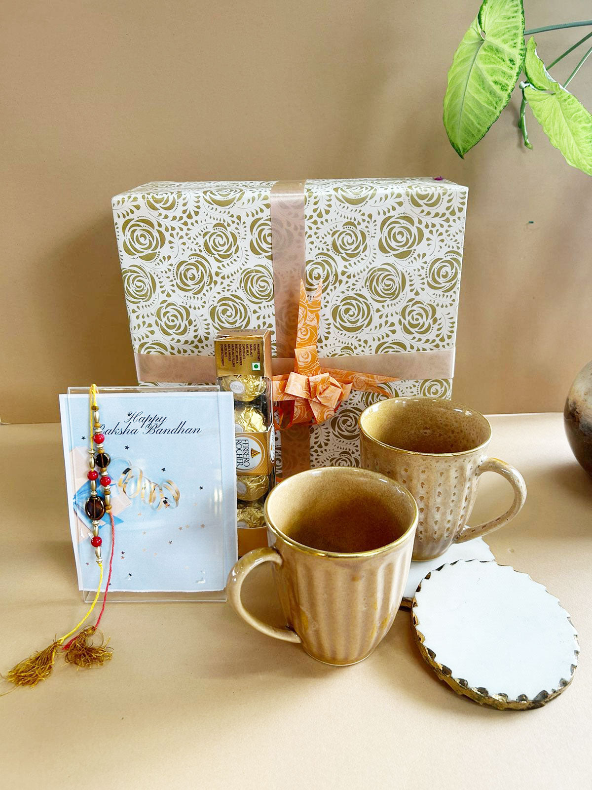 Golden Rod Mug Rakhi Gift Hampers