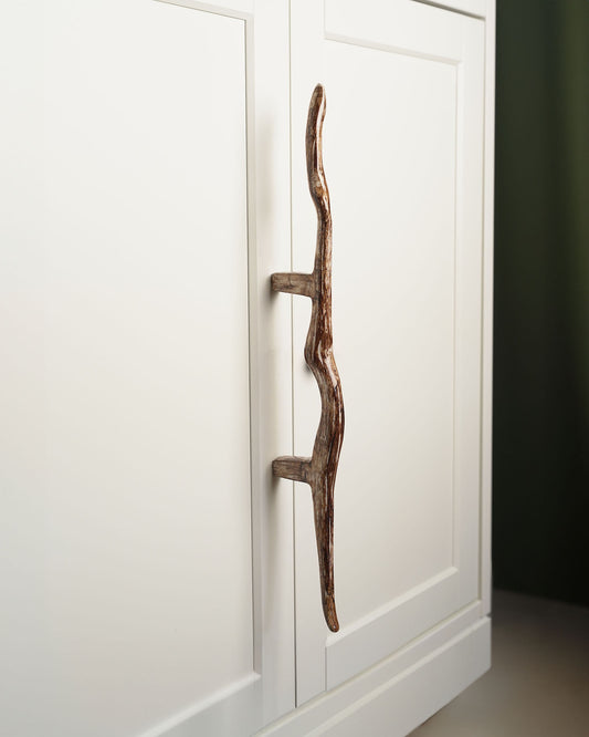 Brown Linear Branch Wardrobe Door Handle-Folkstorys
