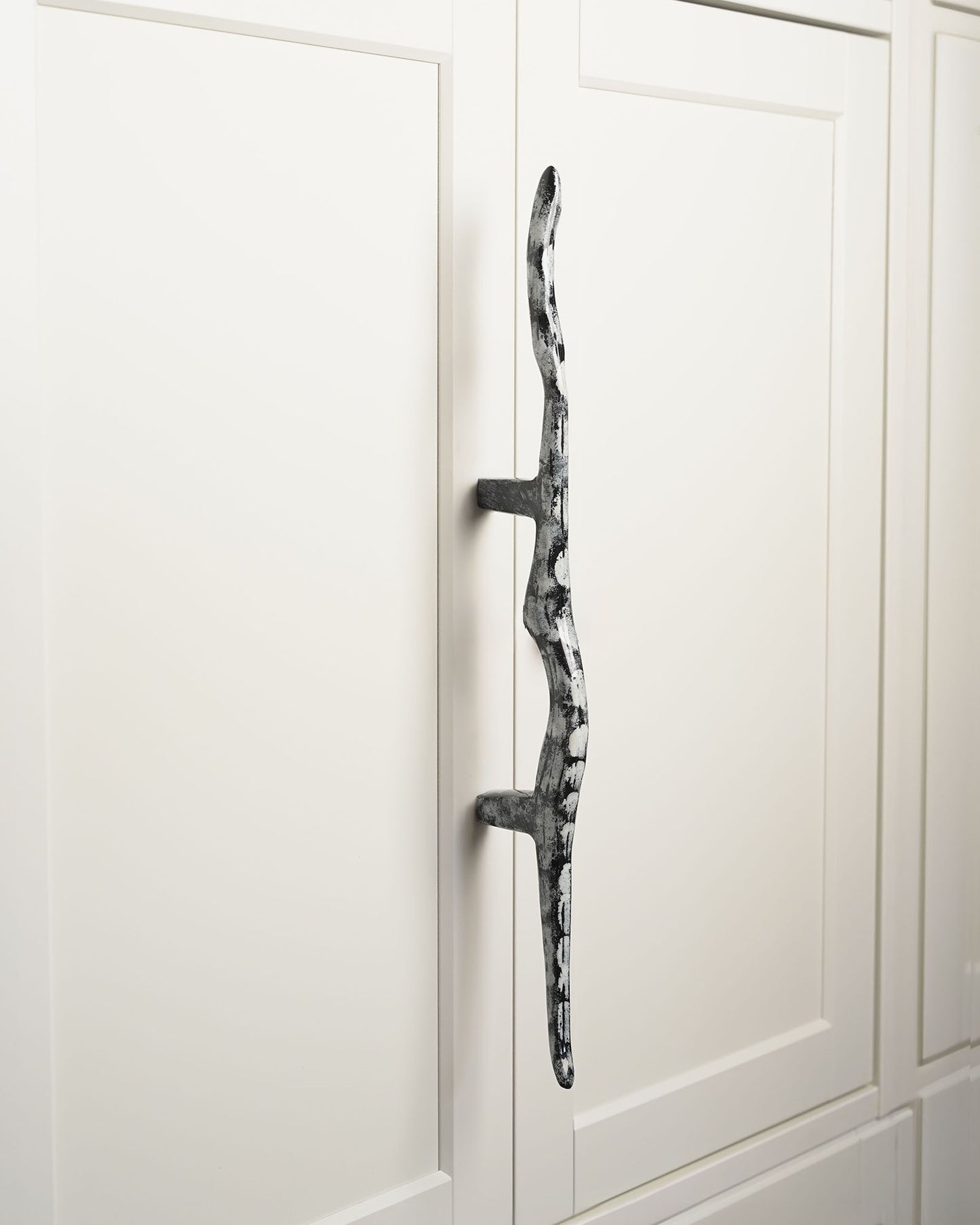 Grey Linear Branch Wardrobe Door Handle-Folkstorys