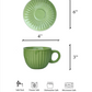 Folkstorys - Goddess Lily Tea cup with saucer set of 2