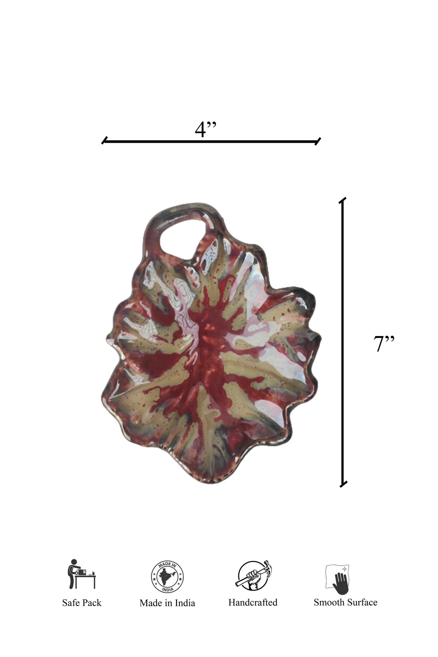 Hibiscus Red Stoneware Serving  Dip