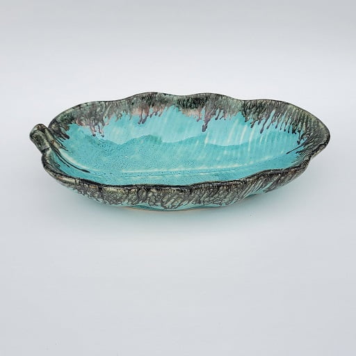 Blue serving platter tray from folkstorys