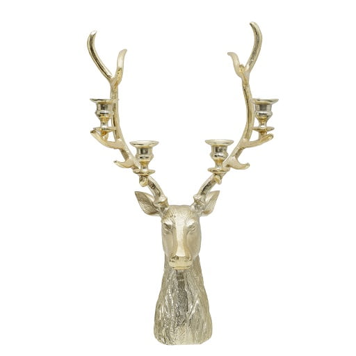 Hazel Gold Stag Candle Holder