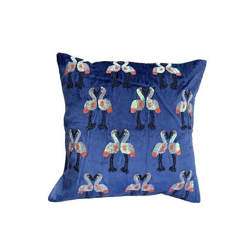 Blue velvet Cushion cover from folkstorys