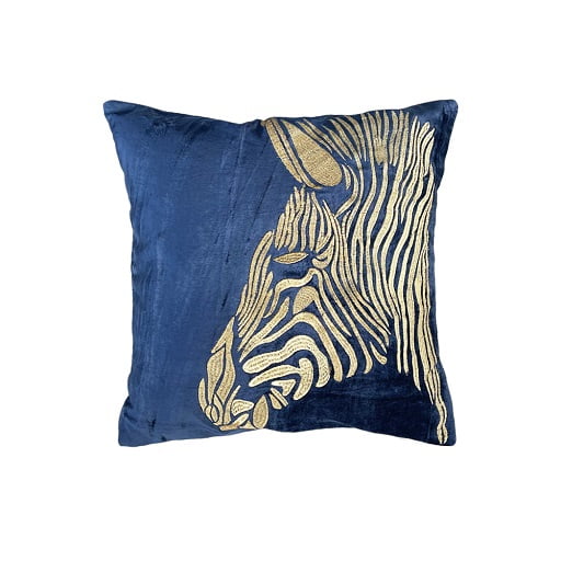 Blue velvet Cushion cover from folkstorys