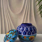 Mandi Blue Pottery Vase with Lid