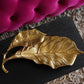 Champagne Fossil Leaf Decor Tray