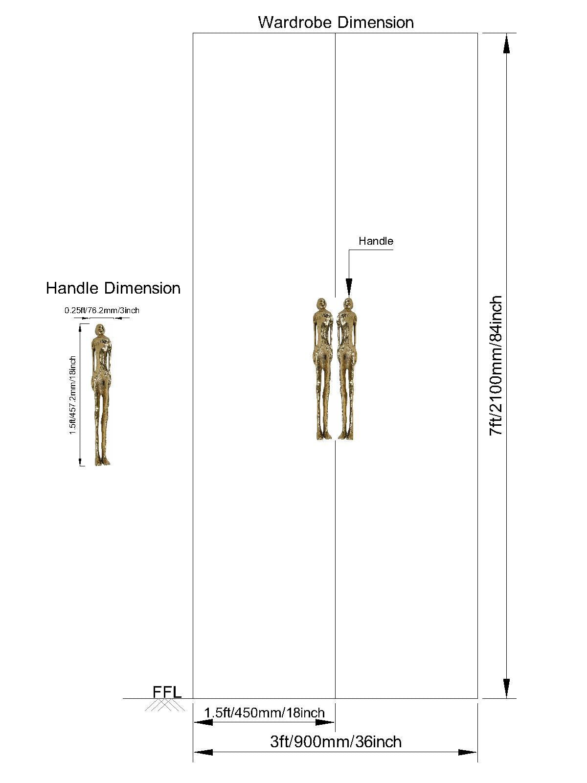 Ancient Men Wardrobe Door Handle-Door Handles & Knobs-Folkstorys