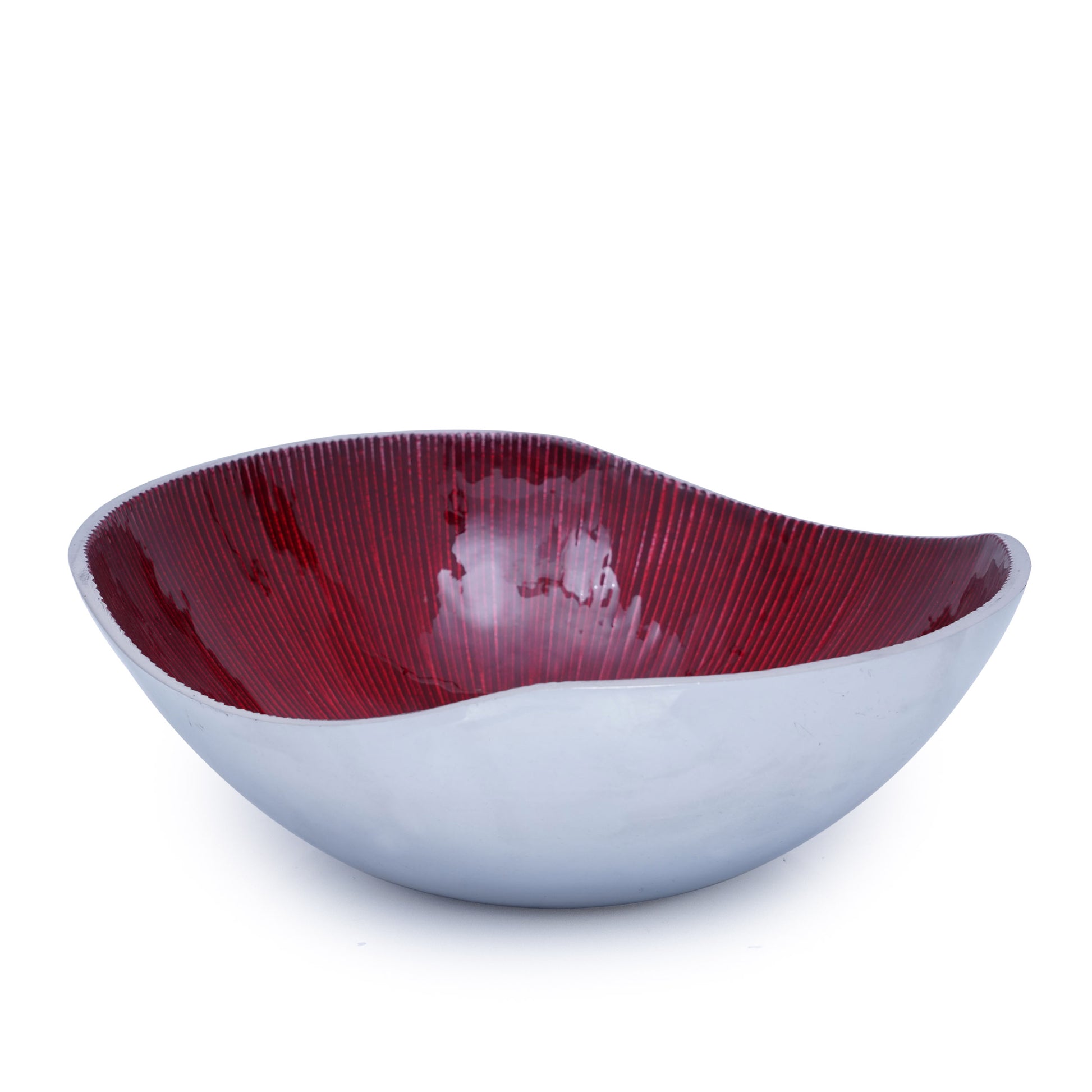 Red Enamel Serving Bowl