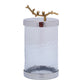 Glass Small Canister Bird Lid Jar