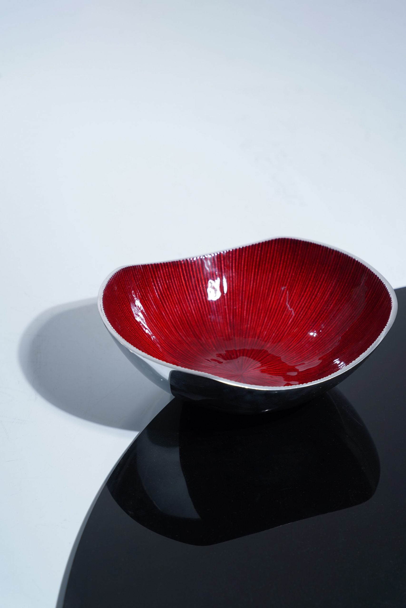 Red Enamel Serving Bowl - lifestyle