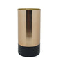 Black Cylindrical Metal vase