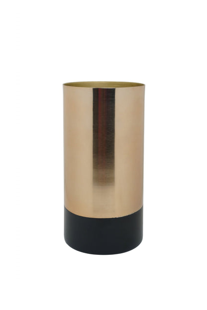 Black Cylindrical Metal vase