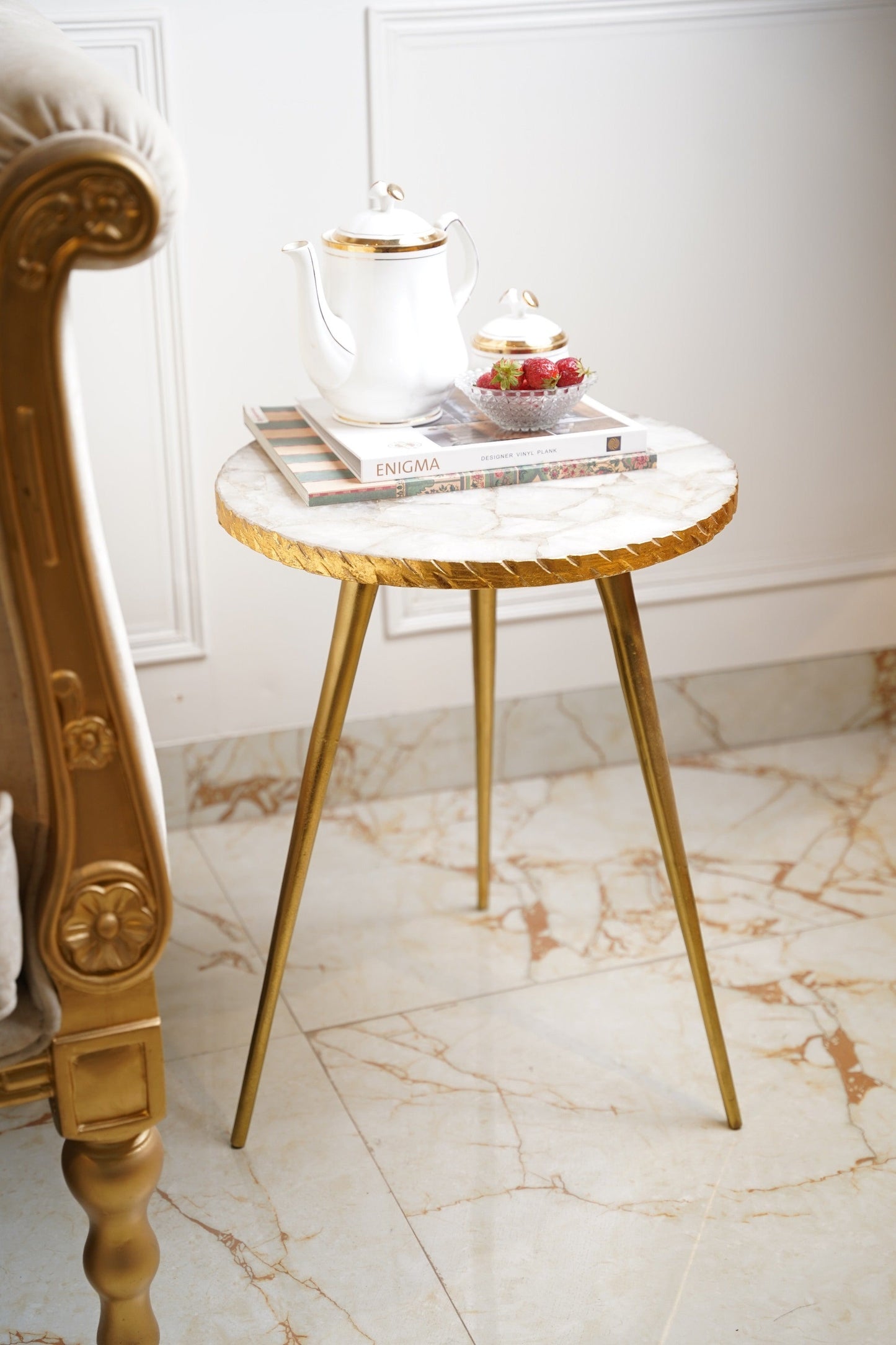 Ivory Gemstone Coffee Table