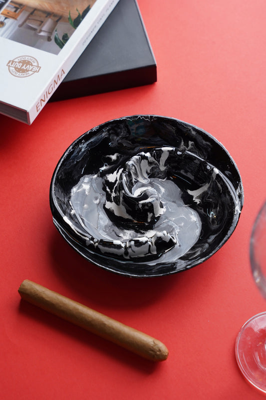 Monochrome Spiral Ashtray