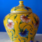 Amaryllis Handpainted Vase with Lid