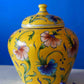 Amaryllis Handpainted Vase with Lid