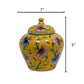 Amaryllis Handpainted Vase with Lid