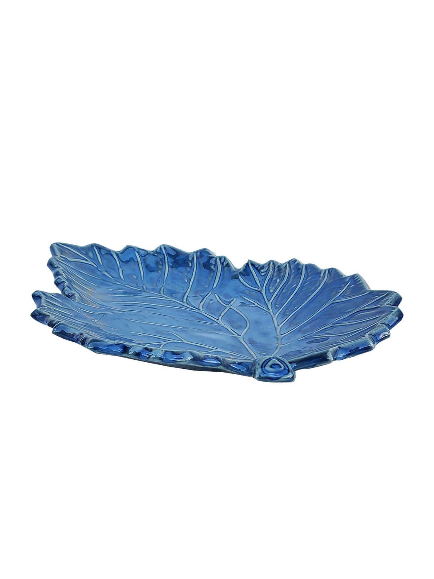 Blue Leaf Platter Tray