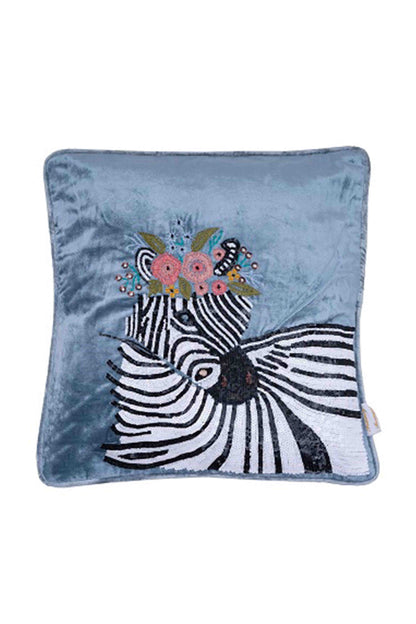 Zebra Velvet Cushion Cover