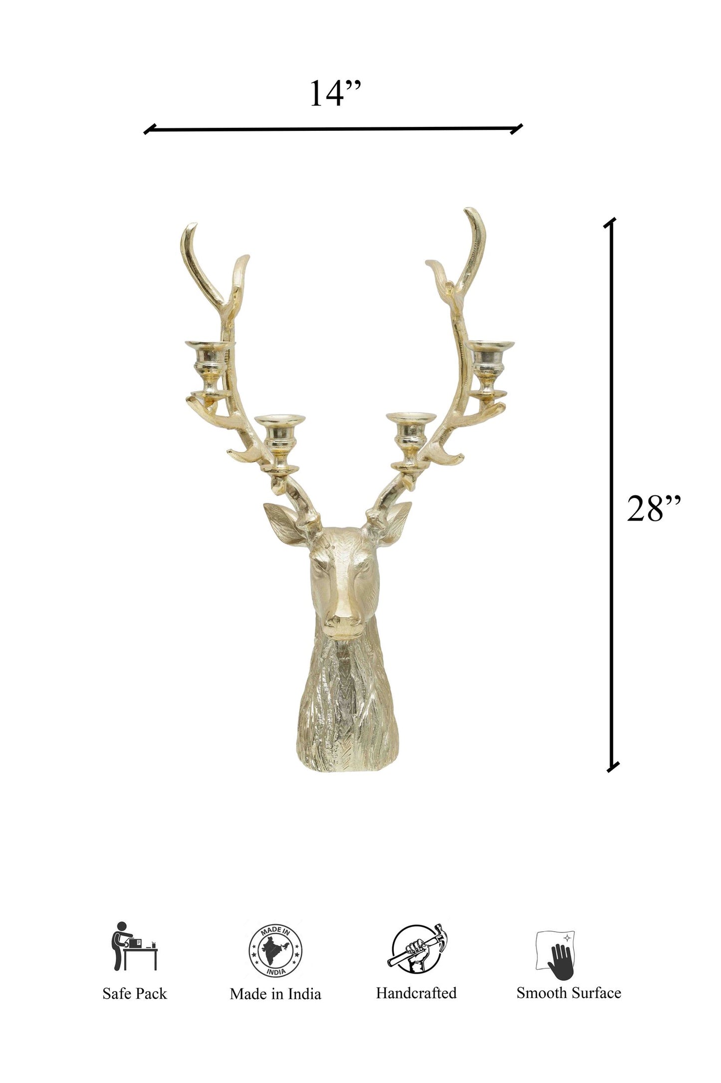 Hazel Gold Stag Candle Holder