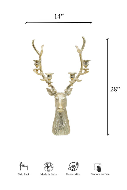 Hazel Gold Stag Candle Holder