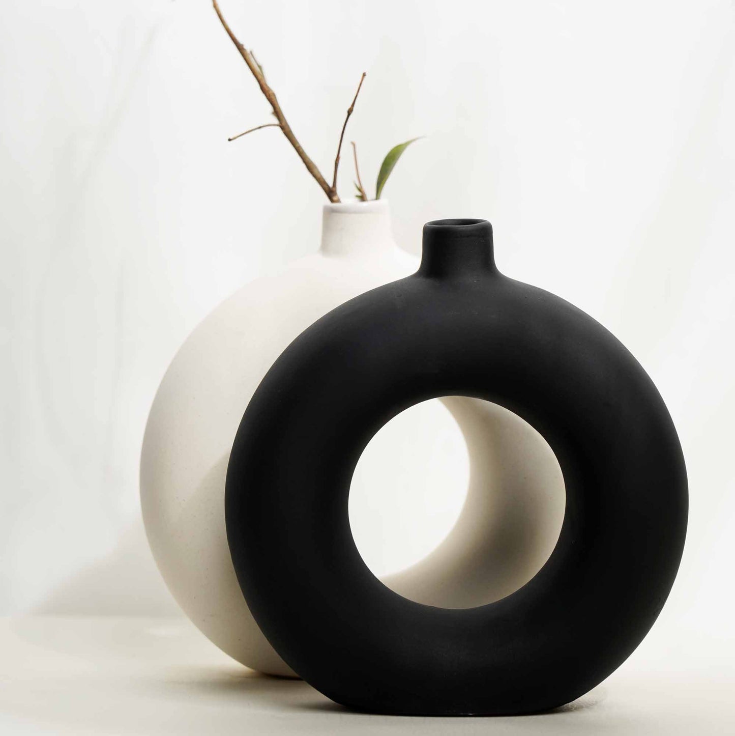 Ivory Hoop Vase
