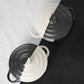 Monochrome ceramic casserole - set of 2