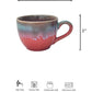 Folkstorys Handmade Ceramic Red Poppy Tea Cups Set of 2