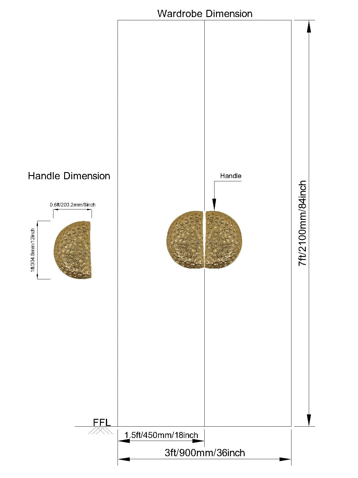 Honeycomb Wardrobe Door Handle-Door Handles & Knobs-Folkstorys
